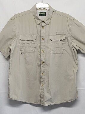 Outdoor Life Mens Shirt XL Button Down Short Sleeve Fishing Camping Vented